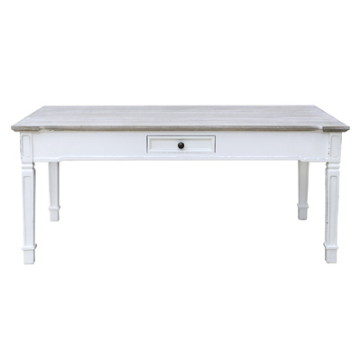 Couchtisch Beach House Weiss Braun Wohnzimmertisch Hamptons Tisch