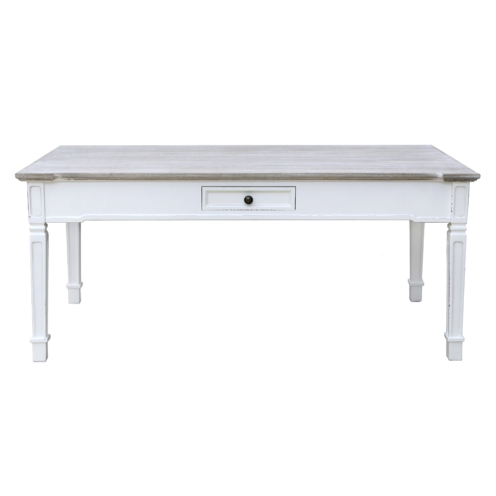 Couchtisch Beach House Weiss Braun Wohnzimmertisch Hamptons Tisch