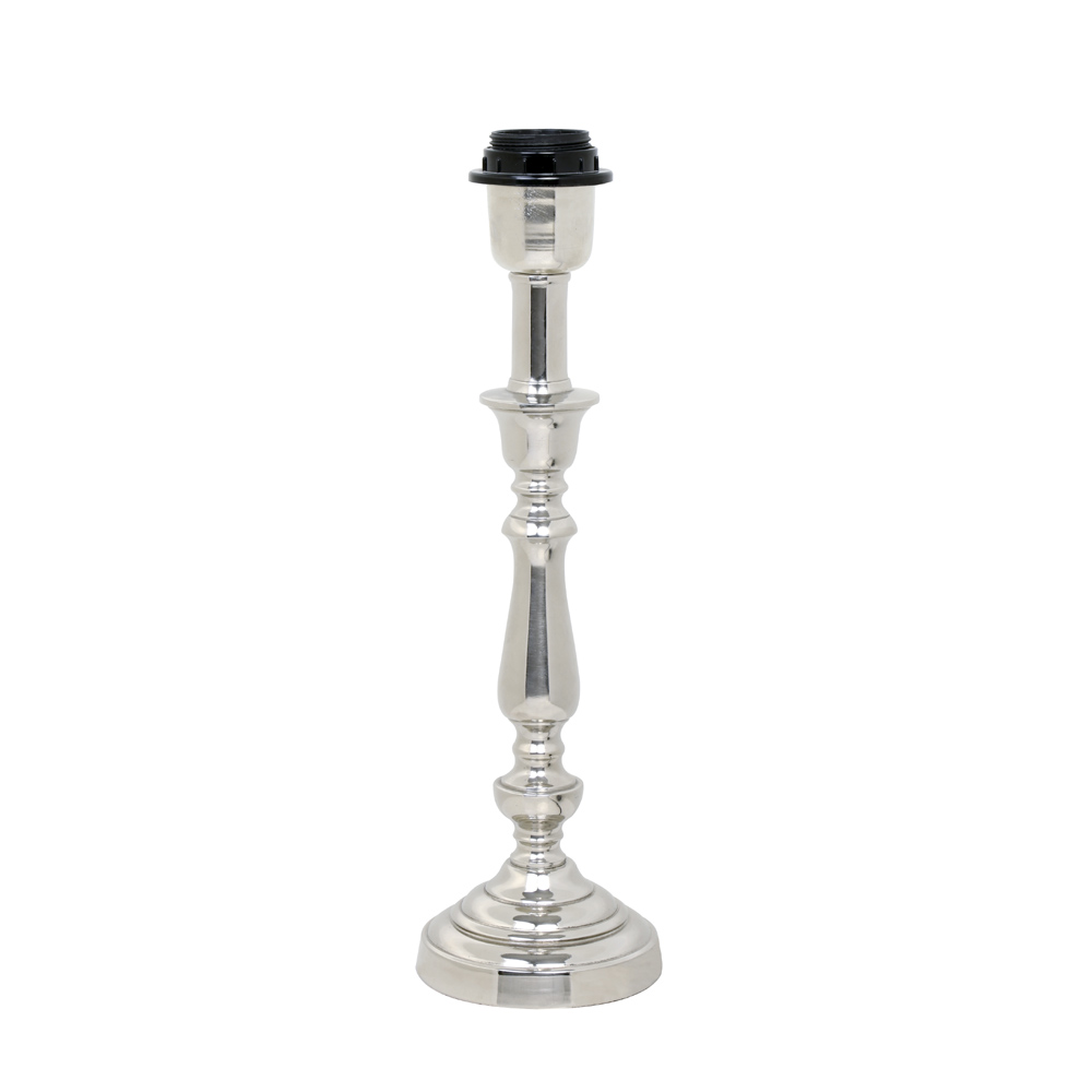 Lampenfuß BRIGHTON Silber Aus Metall Tischlampe Landhaus Lampe E27
