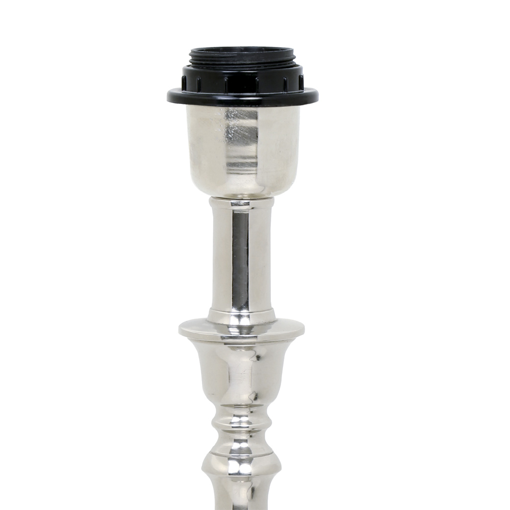 Lampenfuß BRIGHTON Silber Aus Metall Tischlampe Landhaus Lampe E27