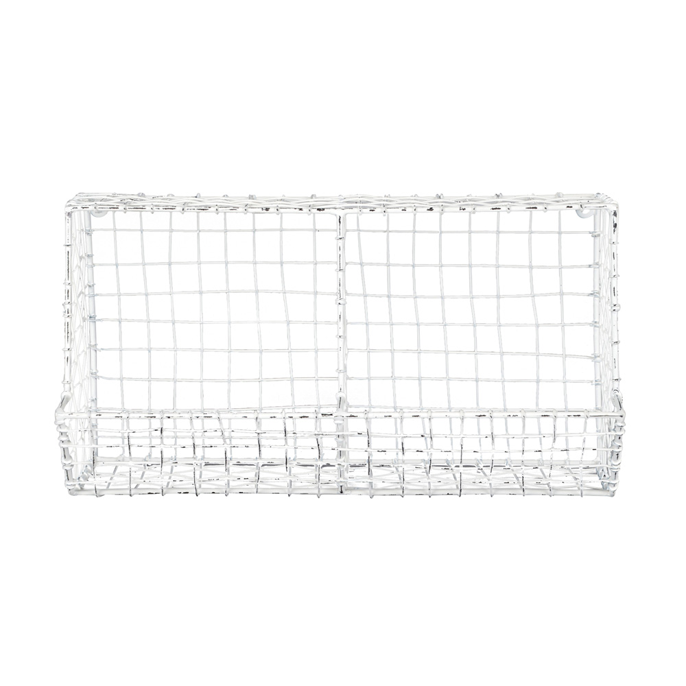 Metallregal Alma Weiss Shabby Chic Draht Korbregal Wandregal Gitter Metallregal Alma Weiss Shabby Chic Draht Korbregal Wandregal Gitter