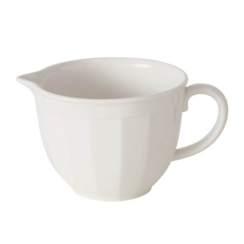 Rührschüssel BLANC weiß aus New Bone Keramik 2000ml Geschirr Landhausstil