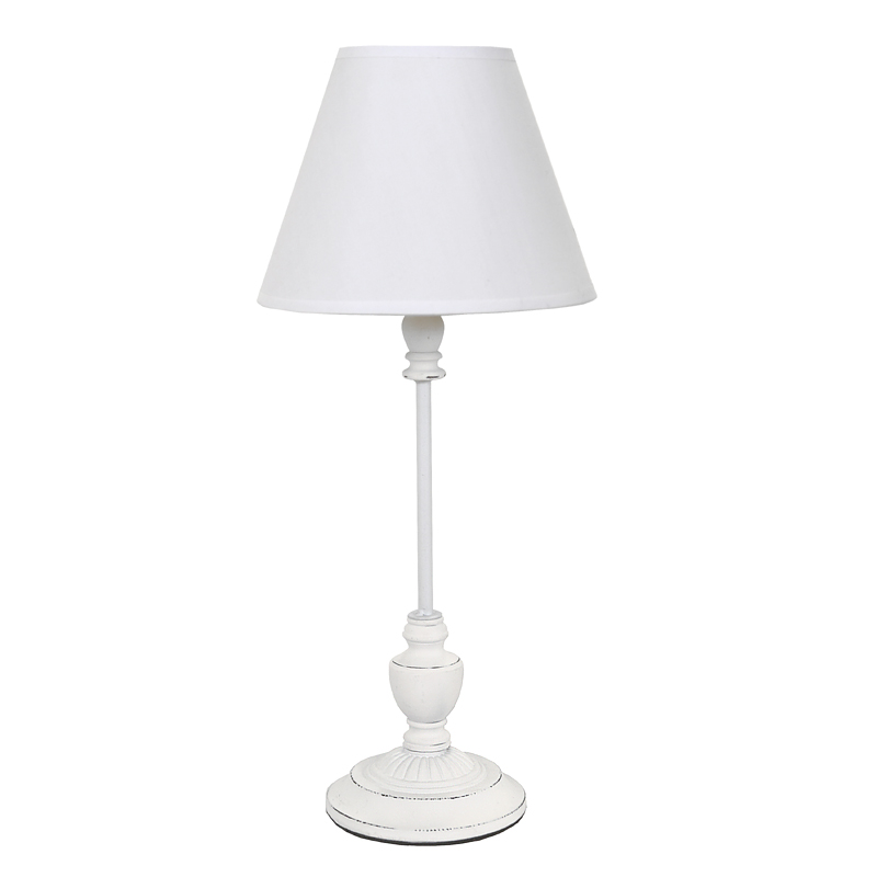 Landhaus Tischlampe Maison Weiss H46cm Shabby Chic Lampe Landhausstil Antik Ebay