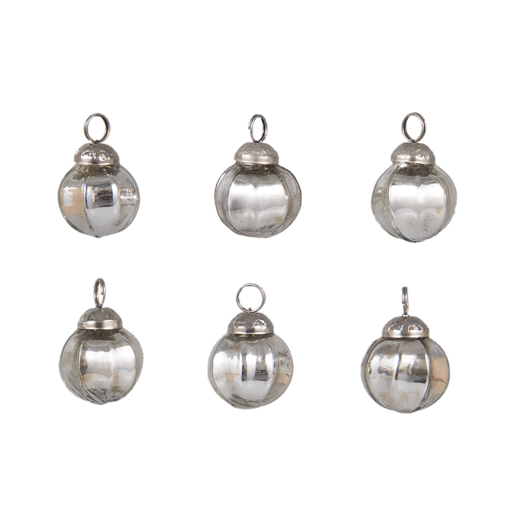 Baumschmuck KUGEL antik silber aus Bauernsilber Weihnachtskugel shabby